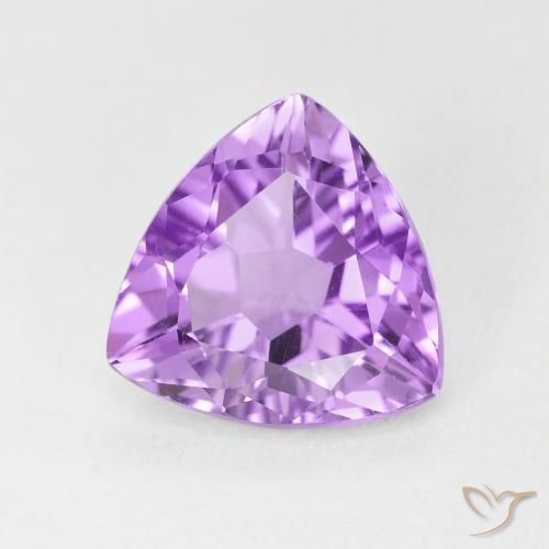 Améthyste Violet rosâtre léger naturelle Trillion, 2.84 ct, VVS-VS