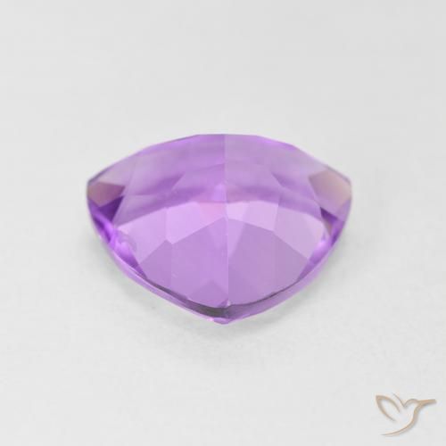 Améthyste Violet rosâtre léger naturelle Trillion, 2.84 ct, VVS-VS