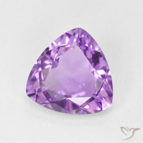 Améthyste Violet rosâtre moyen naturelle Trillion, 2.53 ct, VVS-VS