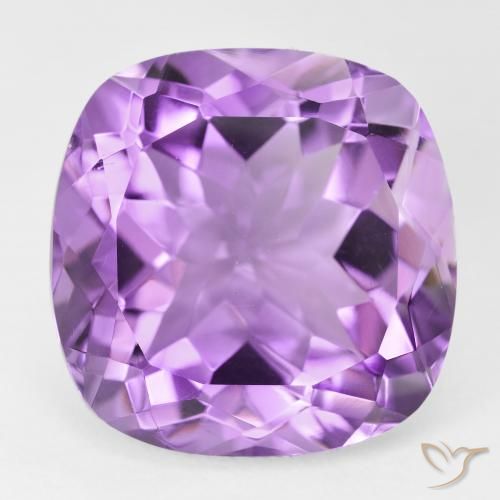 21.19ct Naturel Violet rosâtre moyen Améthyste, Coussin, VVS