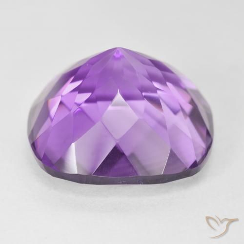 Améthyste Violet rosâtre moyen naturelle Coussin, 21.19 ct, VVS