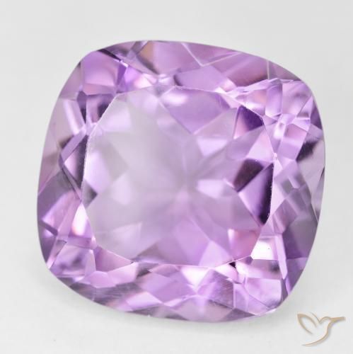 Améthyste Violet rose moyen naturelle Coussin, 19.76 ct, VVS