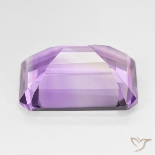 Améthyste Violet Rosâtre naturelle Octogone / coupe Émeraude, 18.67 ct, VVS