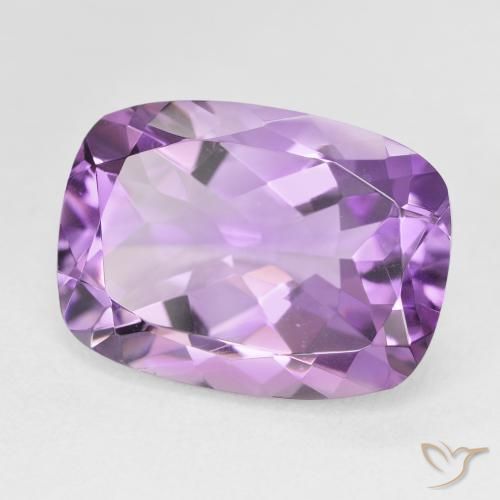 Améthyste Violet rose moyen naturelle Coussin, 11.90 ct, VVS