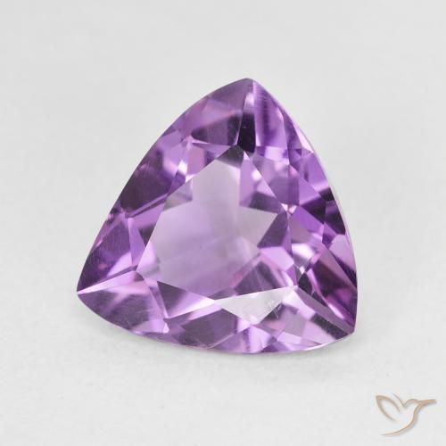 Améthyste Violet rosâtre moyen naturelle Trillion, 2.51 ct, VVS