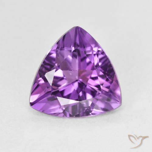 2.61ct Naturel Violet Rosâtre Améthyste, Trillion, VVS