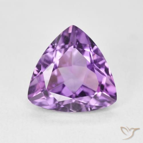 2.96ct Naturel Violet Rosâtre Améthyste, Trillion, VVS