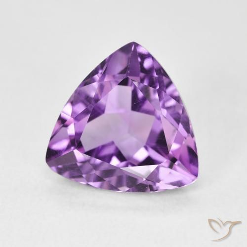 Améthyste Violet Rosâtre naturelle Trillion, 2.96 ct, VVS