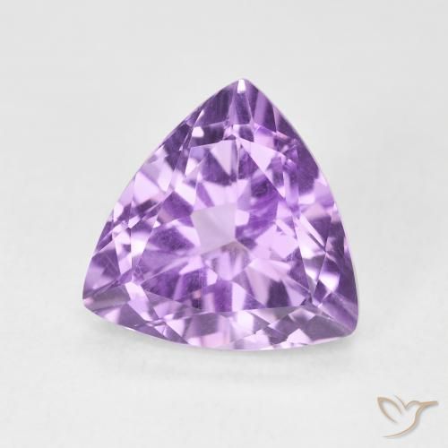 Améthyste Violet rosâtre moyen naturelle Trillion, 2.85 ct, VVS
