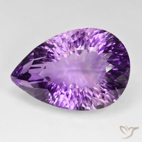 79.45ct Naturel Pourpre violacé moyen Améthyste, En forme de poire, VVS
