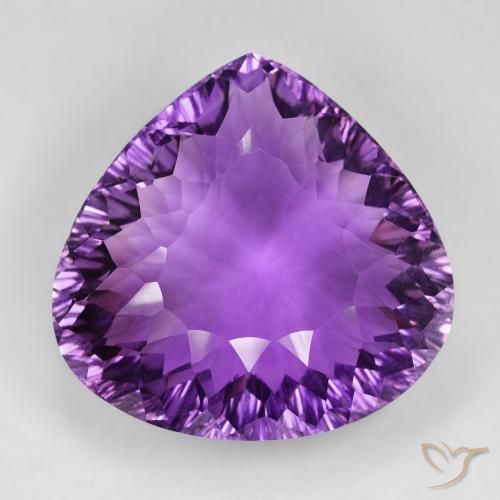 105.35ct Naturel Pourpre violacé moyen Améthyste, En forme de poire, VVS