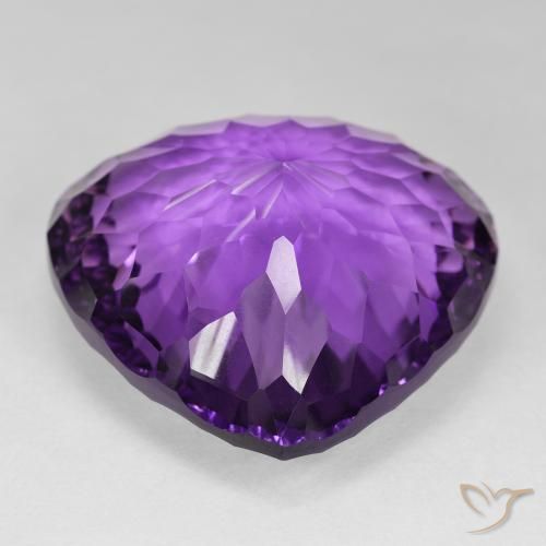 Améthyste Pourpre violacé moyen naturelle En forme de poire, 105.35 ct, VVS