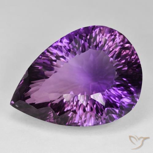 94.41ct Naturel Violet rose intense Améthyste, En forme de poire, IF