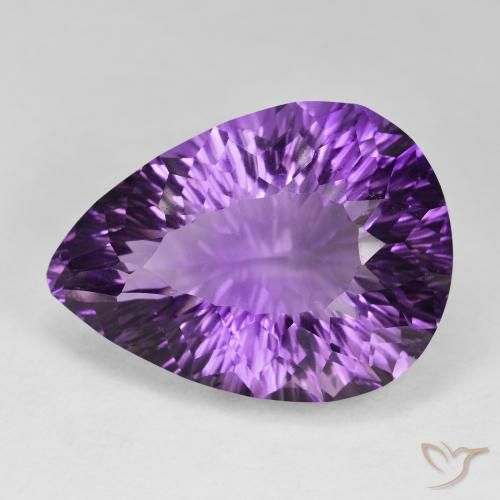57.88ct Naturel Violet intense Améthyste, En forme de poire, VVS