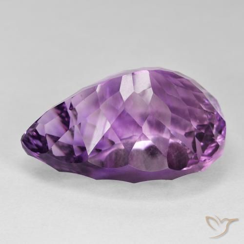 Améthyste Violet intense naturelle En forme de poire, 57.88 ct, VVS