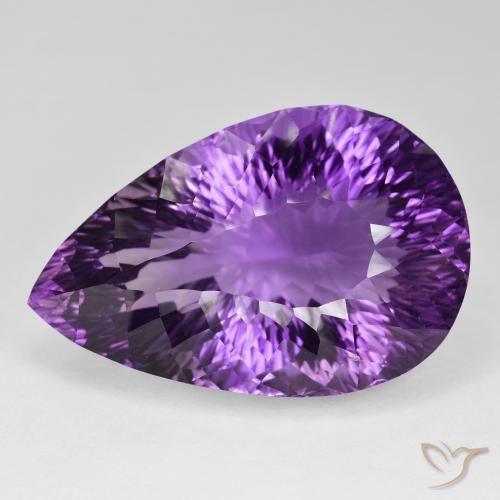 93.36ct Naturel Violet intense Améthyste, En forme de poire, VVS