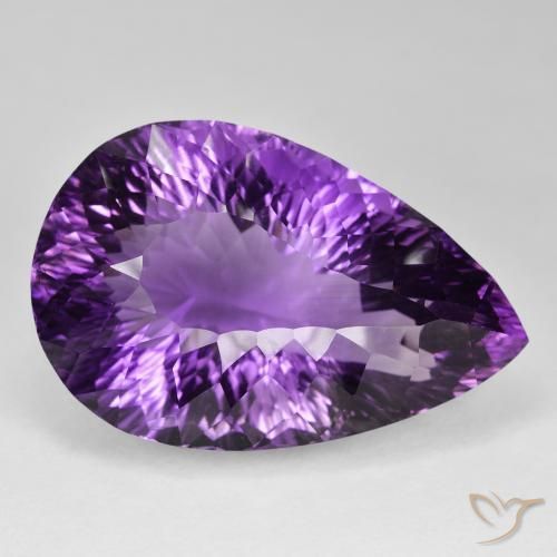 Améthyste Violet intense naturelle En forme de poire, 93.36 ct, VVS