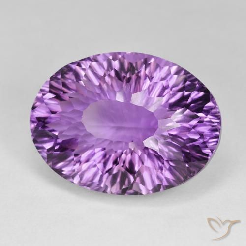 Améthyste Violet rose intense naturelle ovale, 54.18 ct, VVS