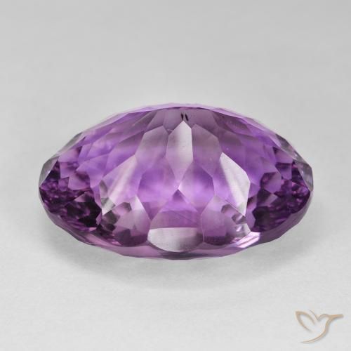 Améthyste Violet rose intense naturelle ovale, 54.18 ct, VVS