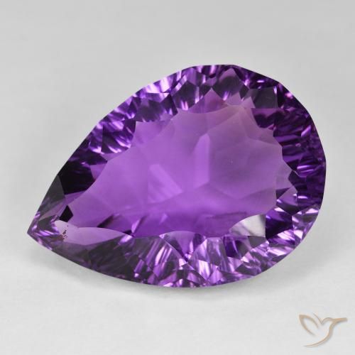 59.23ct Naturel Violet rose Améthyste, En forme de poire, VVS
