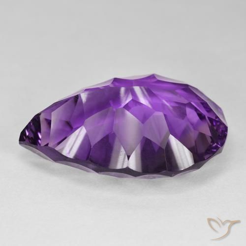 Améthyste Violet rose naturelle En forme de poire, 59.23 ct, VVS