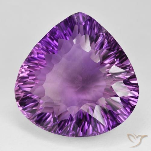 Améthyste Violet rose vif naturelle En forme de poire, 104.71 ct, VVS