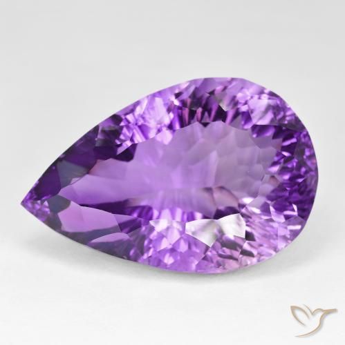 62.94ct Naturel Violet intense Améthyste, En forme de poire, VVS