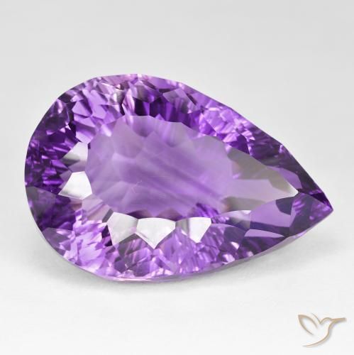 Améthyste Violet intense naturelle En forme de poire, 62.94 ct, VVS