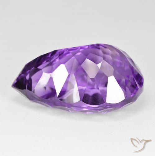 Améthyste Violet intense naturelle En forme de poire, 62.94 ct, VVS