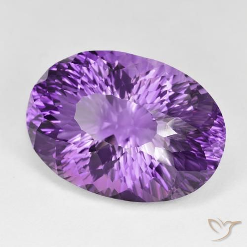 Améthyste Violet moyen naturelle ovale, 65.58 ct, VVS