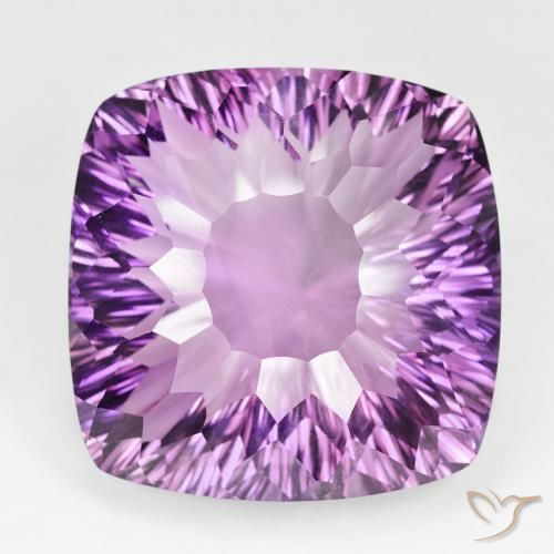 135.48ct Naturel Violet rosâtre moyen Améthyste, Coussin, VVS-VS