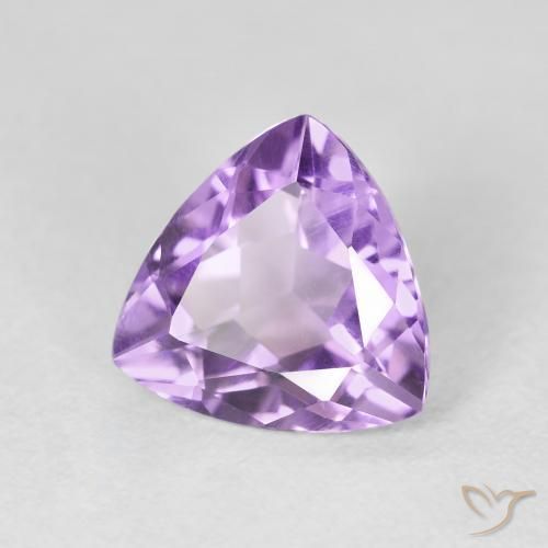 Améthyste Violet iris rosâtre naturelle Trillion, 2.57 ct, VVS-VS