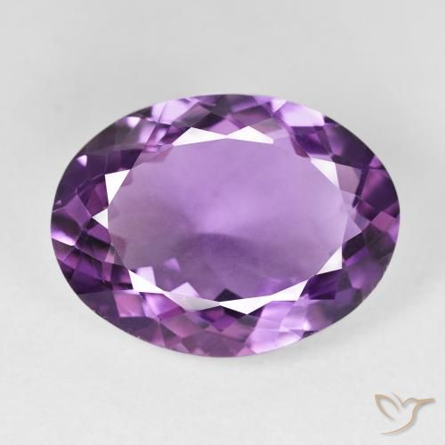 14.13ct Naturel Violet Rosâtre Améthyste, ovale, VS