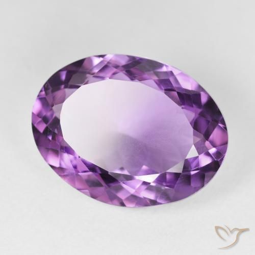 Améthyste Violet Rosâtre naturelle ovale, 14.13 ct, VS