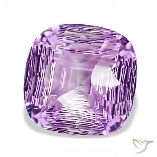 Améthyste Light-Medium Violet naturelle Coussin, 39.30 ct, VVS
