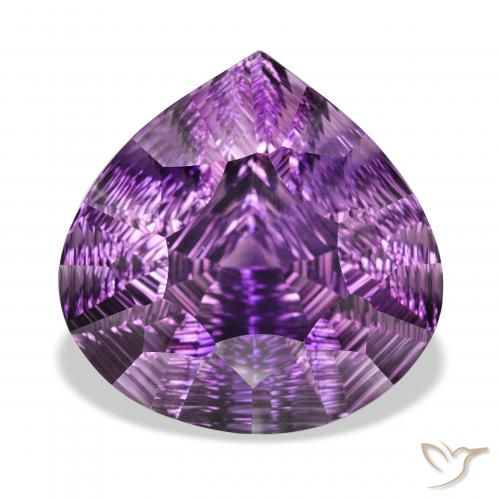 39.02ct Naturel Violet moyen Améthyste, En forme de poire, VVS