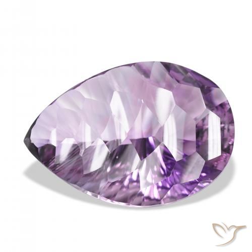 46.00ct Naturel Light-Medium Violet Améthyste, En forme de poire, VVS