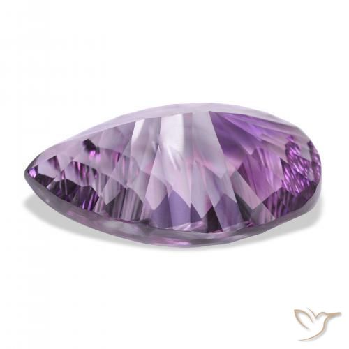 Améthyste Light-Medium Violet naturelle En forme de poire, 46.00 ct, VVS