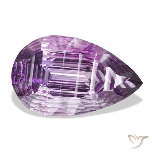 Améthyste Violet moyen naturelle En forme de poire, 41.61 ct, VVS