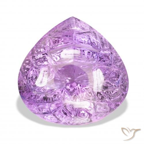 75.56ct Naturel Violet rosâtre moyen Améthyste, En forme de poire, Transparent