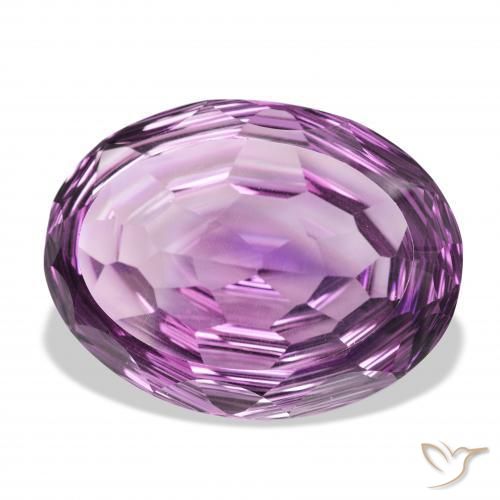 Améthyste Light-Medium Violet naturelle ovale, 68.95 ct, VVS