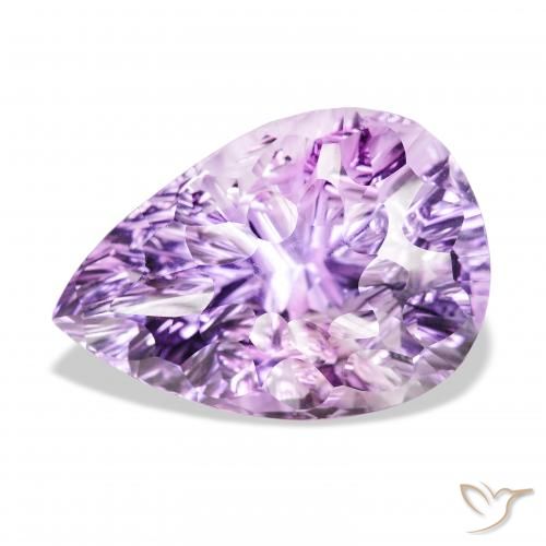46.63ct Naturel Violet rosâtre moyen Améthyste, En forme de poire, VVS