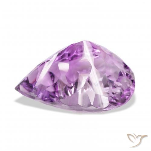 Améthyste Violet rosâtre moyen naturelle En forme de poire, 46.63 ct, VVS