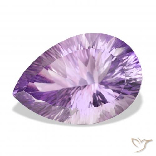 46.32ct Naturel Light-Medium Violet Améthyste, En forme de poire, VVS