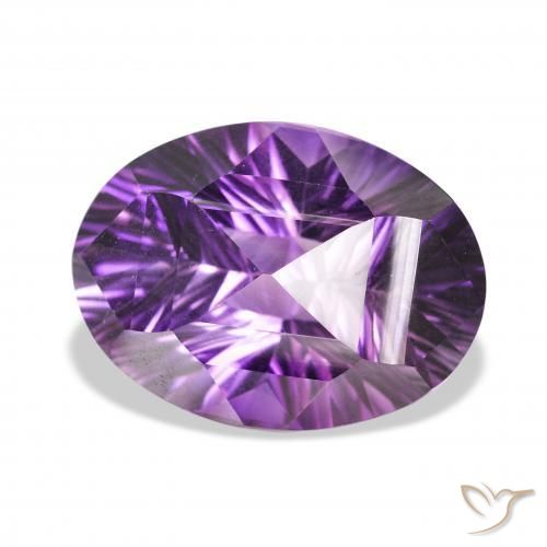 Améthyste Rose violet moyen naturelle ovale, 34.82 ct, VVS
