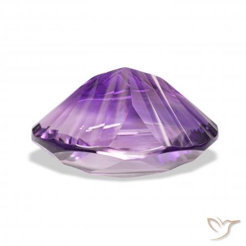 Améthyste Rose violet moyen naturelle ovale, 34.82 ct, VVS
