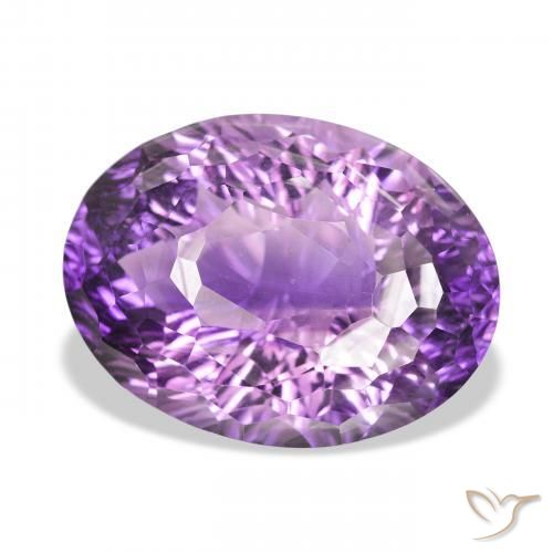 Améthyste Rose violet moyen naturelle ovale, 34.41 ct, VVS