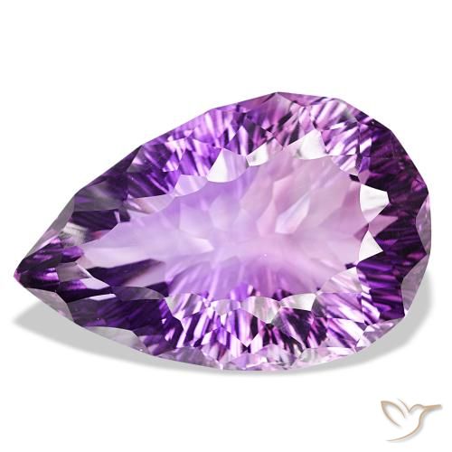 127.01ct Light-Medium Violet Améthyste, En forme de poire, IF