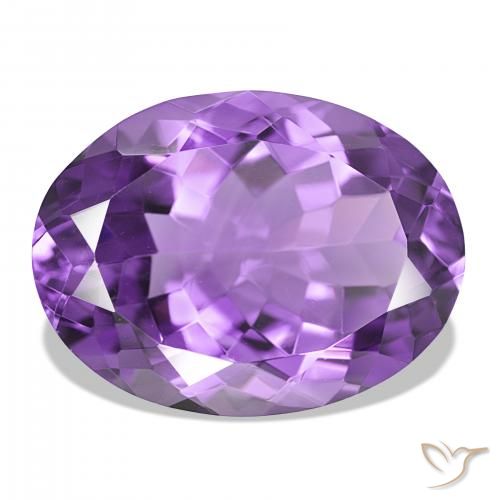 Améthyste Violet foncé naturelle ovale, 17.00 ct, IF