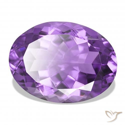 Améthyste Violet foncé naturelle ovale, 17.00 ct, IF